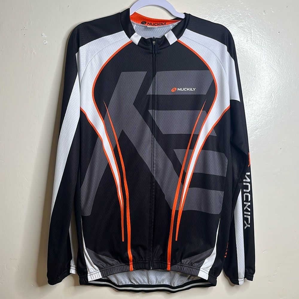 Nuckily Cycling Jersey Full Zip Long Sleeve Outdoor MTB Bike clothing